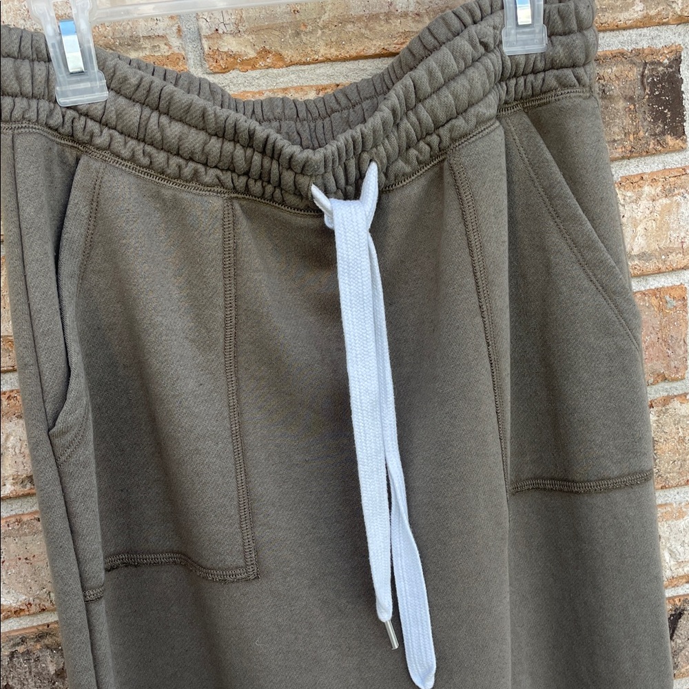 Aerie Khaki Midi Skirt with Drawstring - Picture 2 of 4